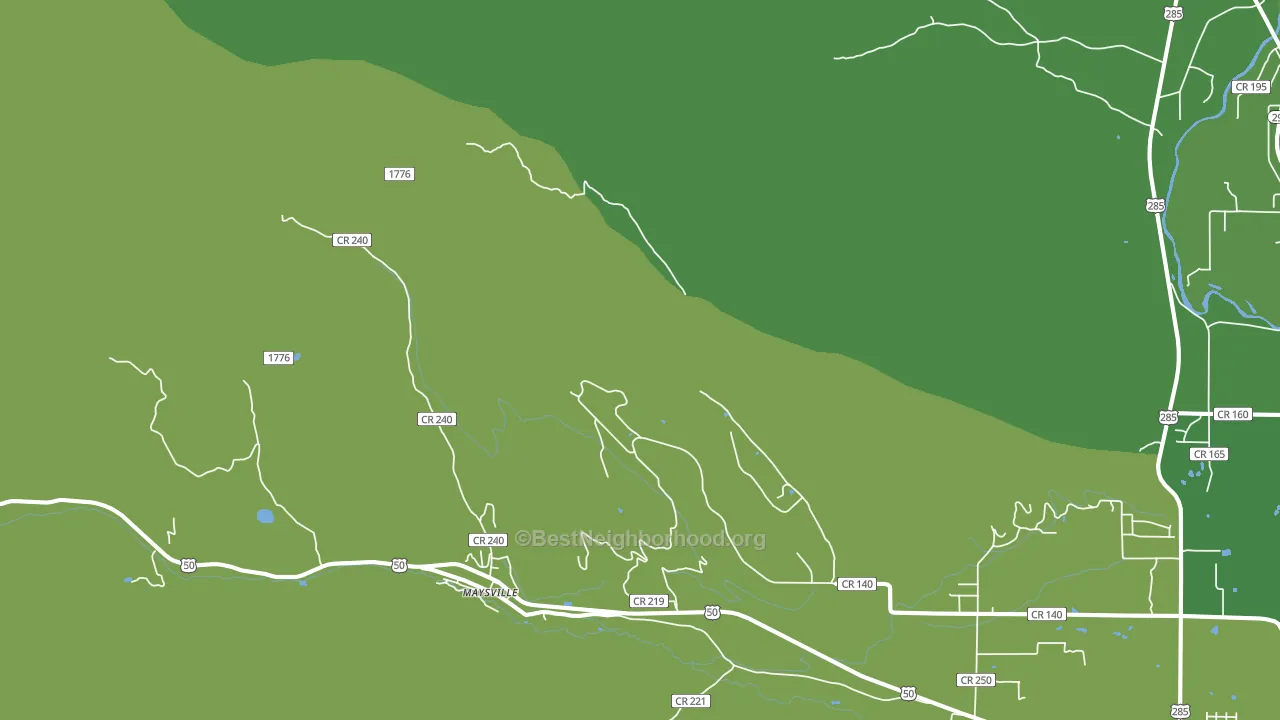 Maysville, CO block-group voter-turnout map
