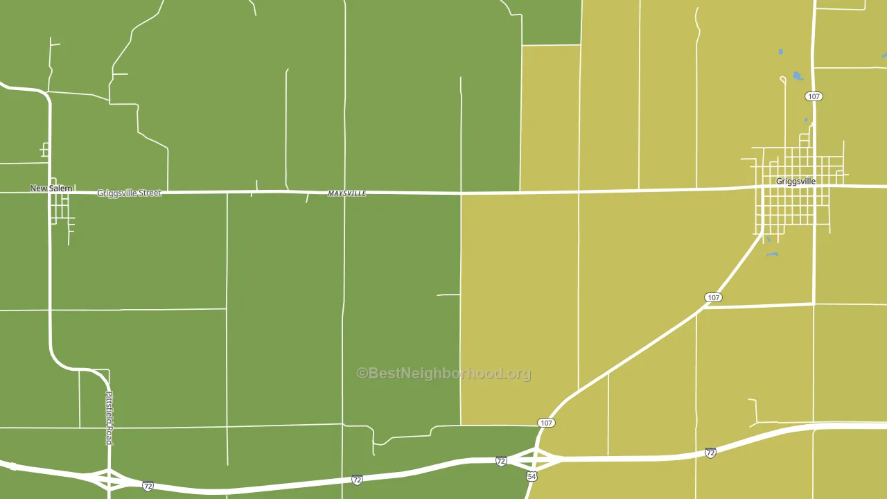 Maysville, IL block-group voter-turnout map