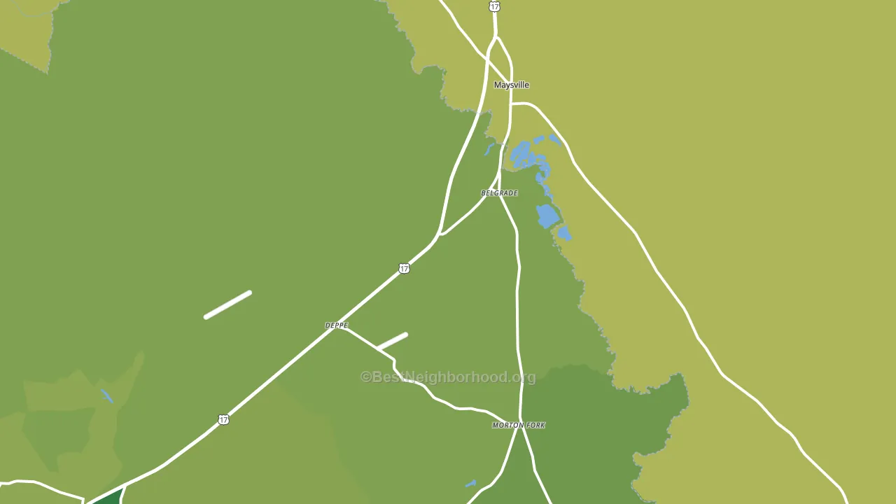 Maysville, NC block-group voter-turnout map