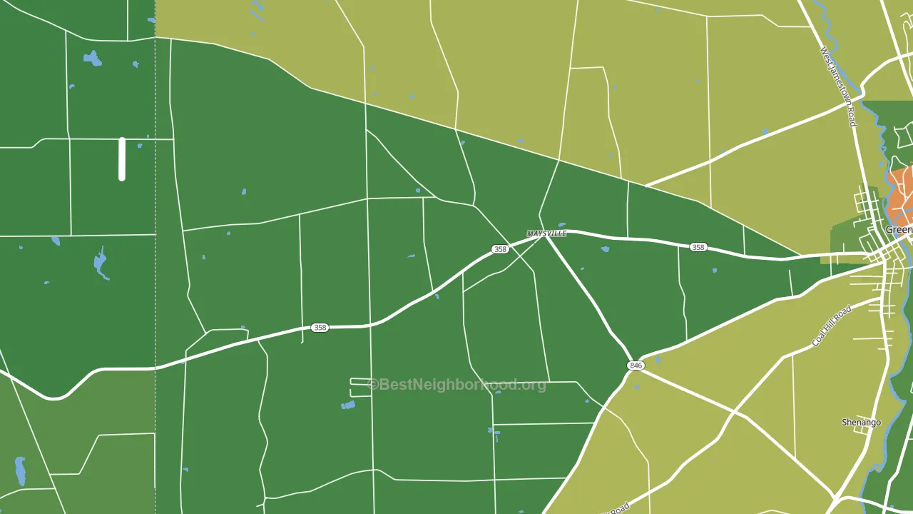 Maysville, PA block-group voter-turnout map