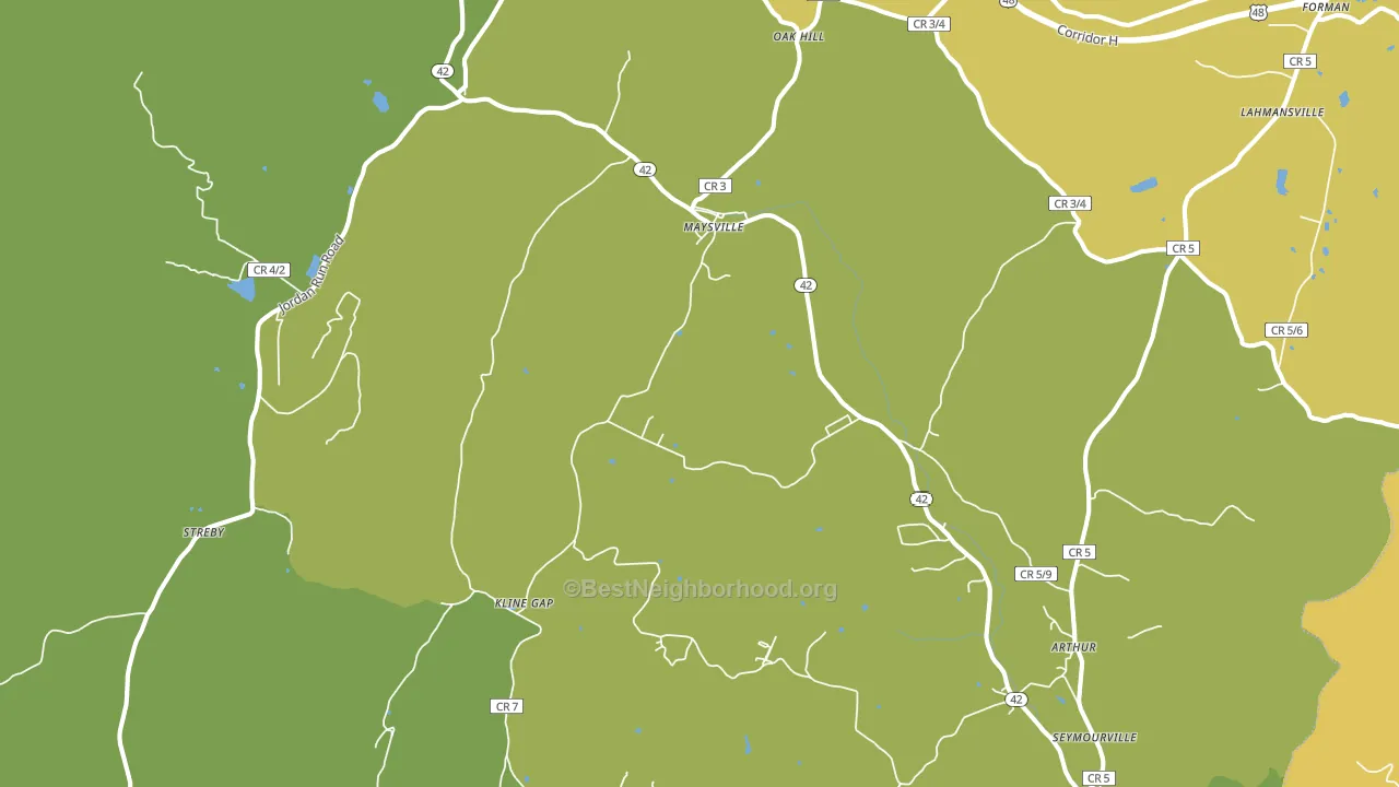 Maysville, WV block-group voter-turnout map