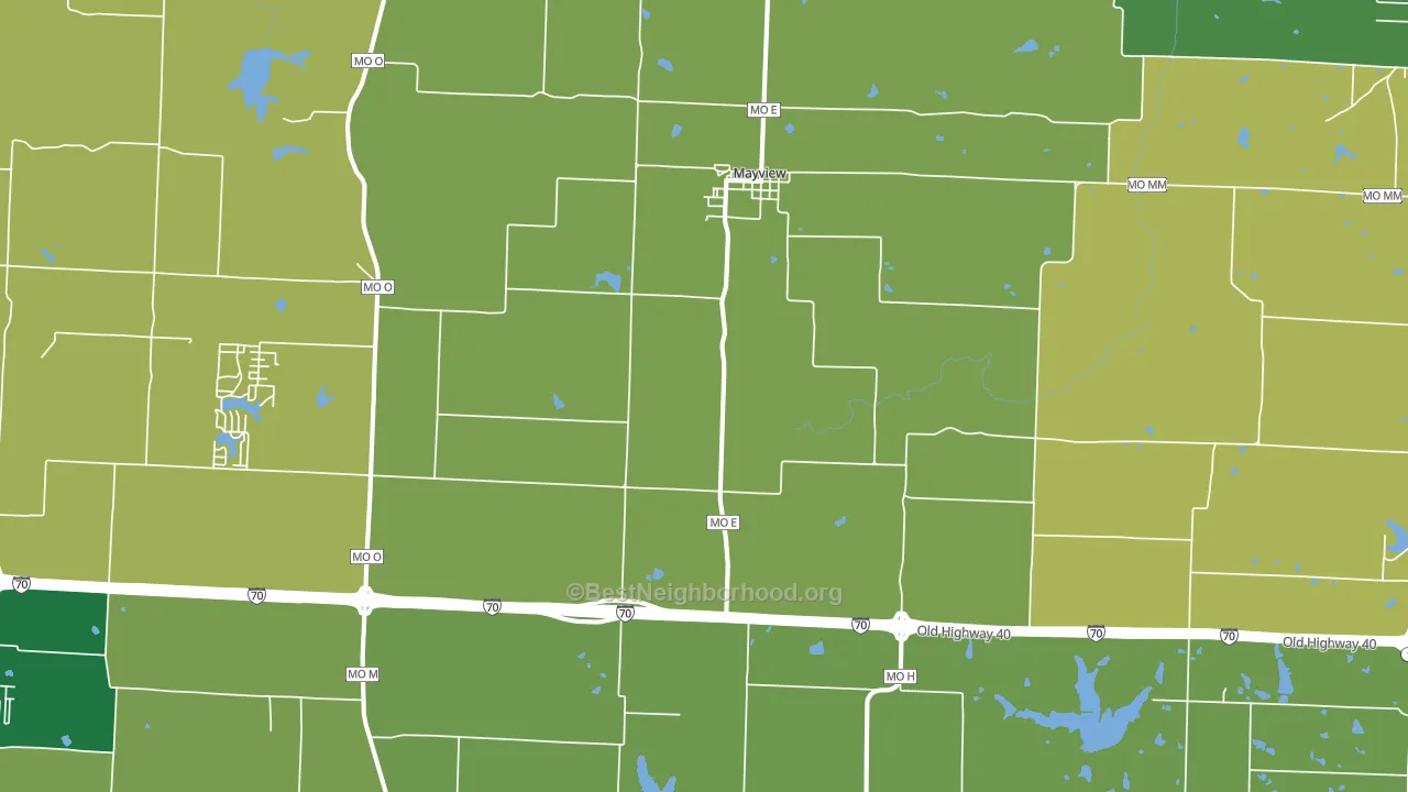 Mayview, MO block-group voter-turnout map