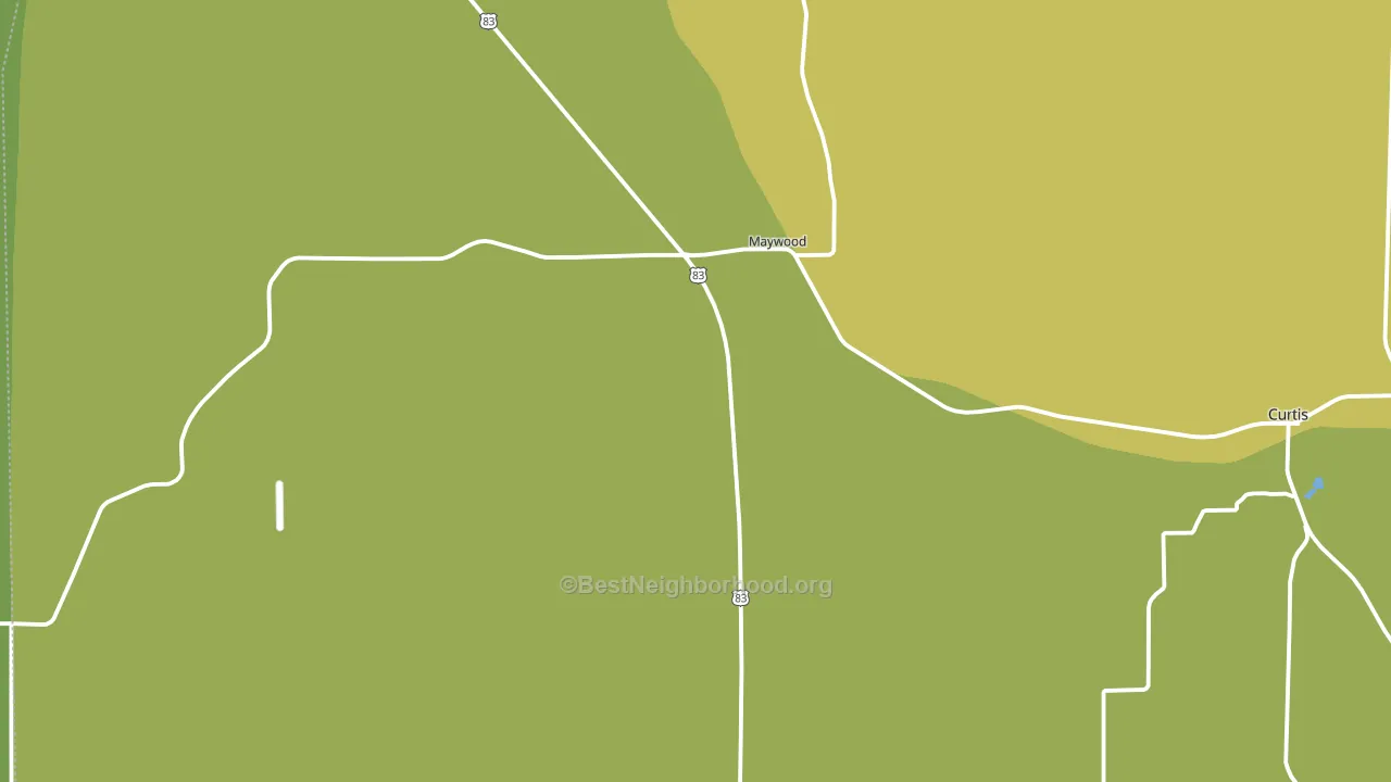 Maywood, NE block-group voter-turnout map