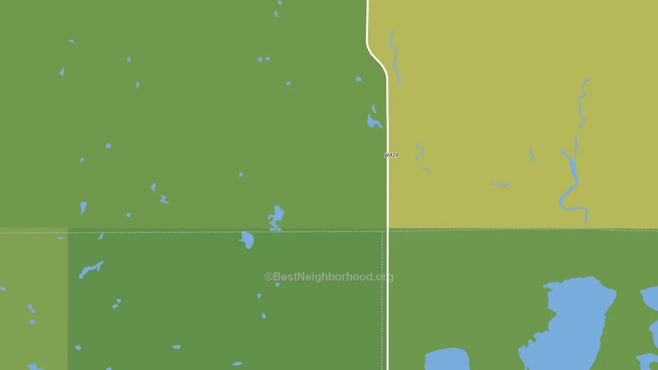 Maza, ND block-group voter-turnout map