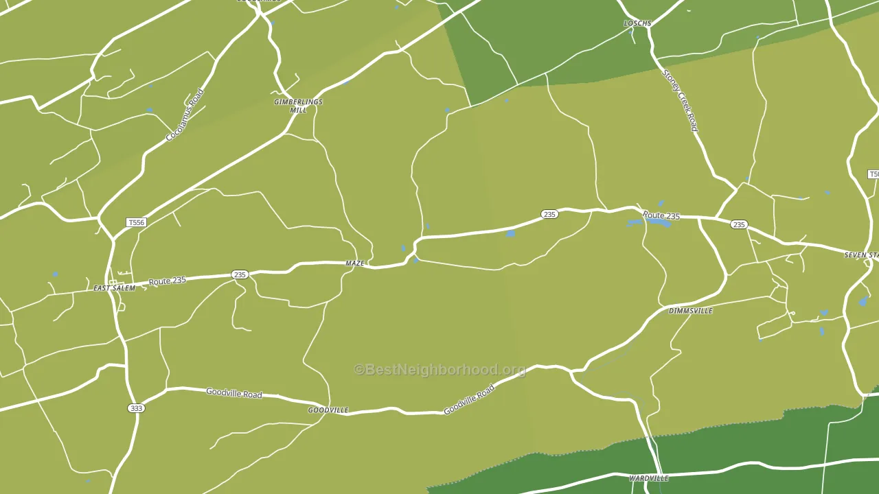 Maze, PA block-group voter-turnout map