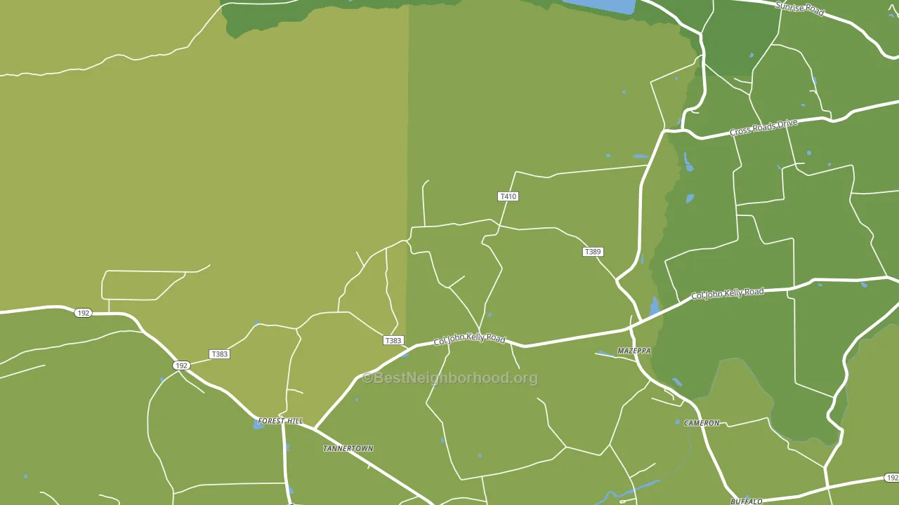 Mazeppa, PA block-group voter-turnout map