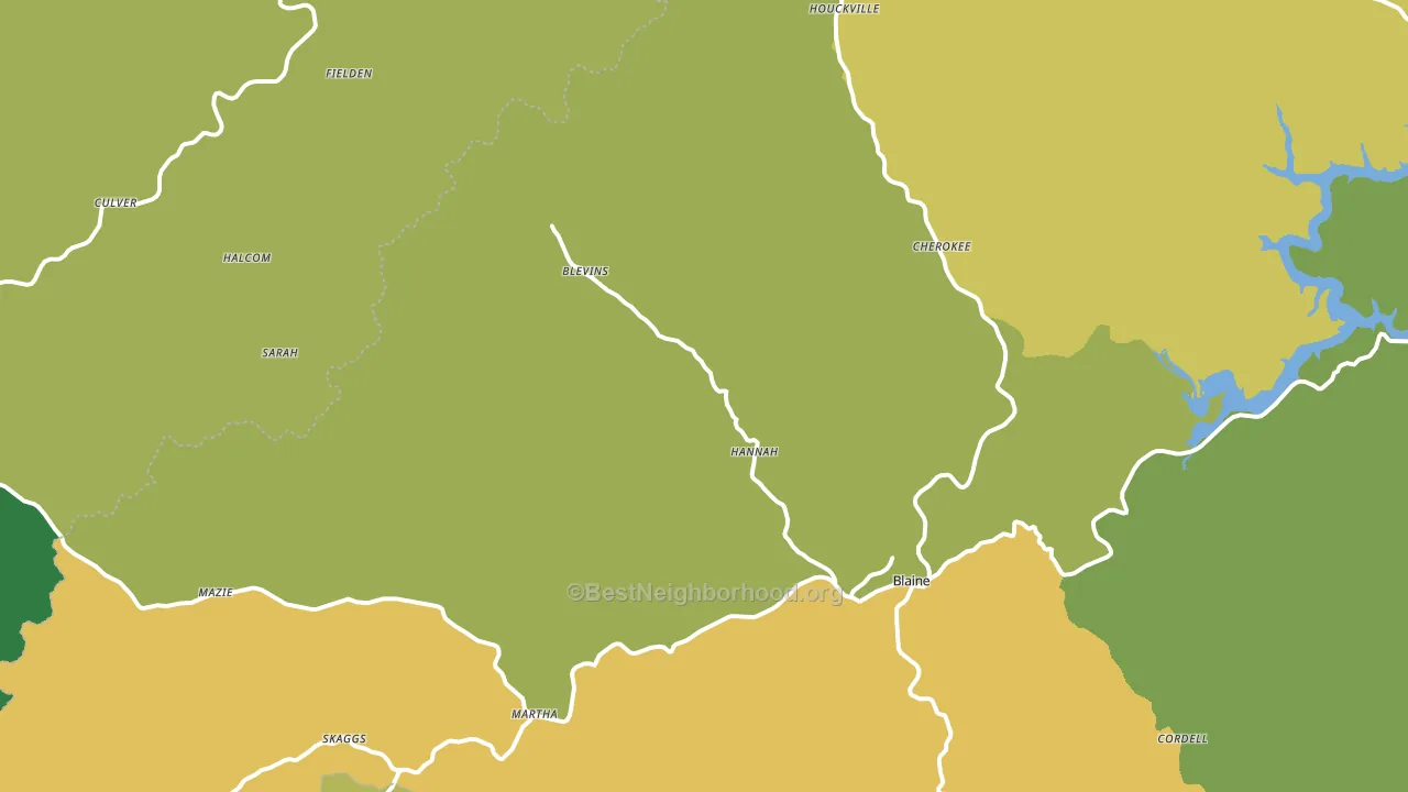 Mazie, KY block-group voter-turnout map