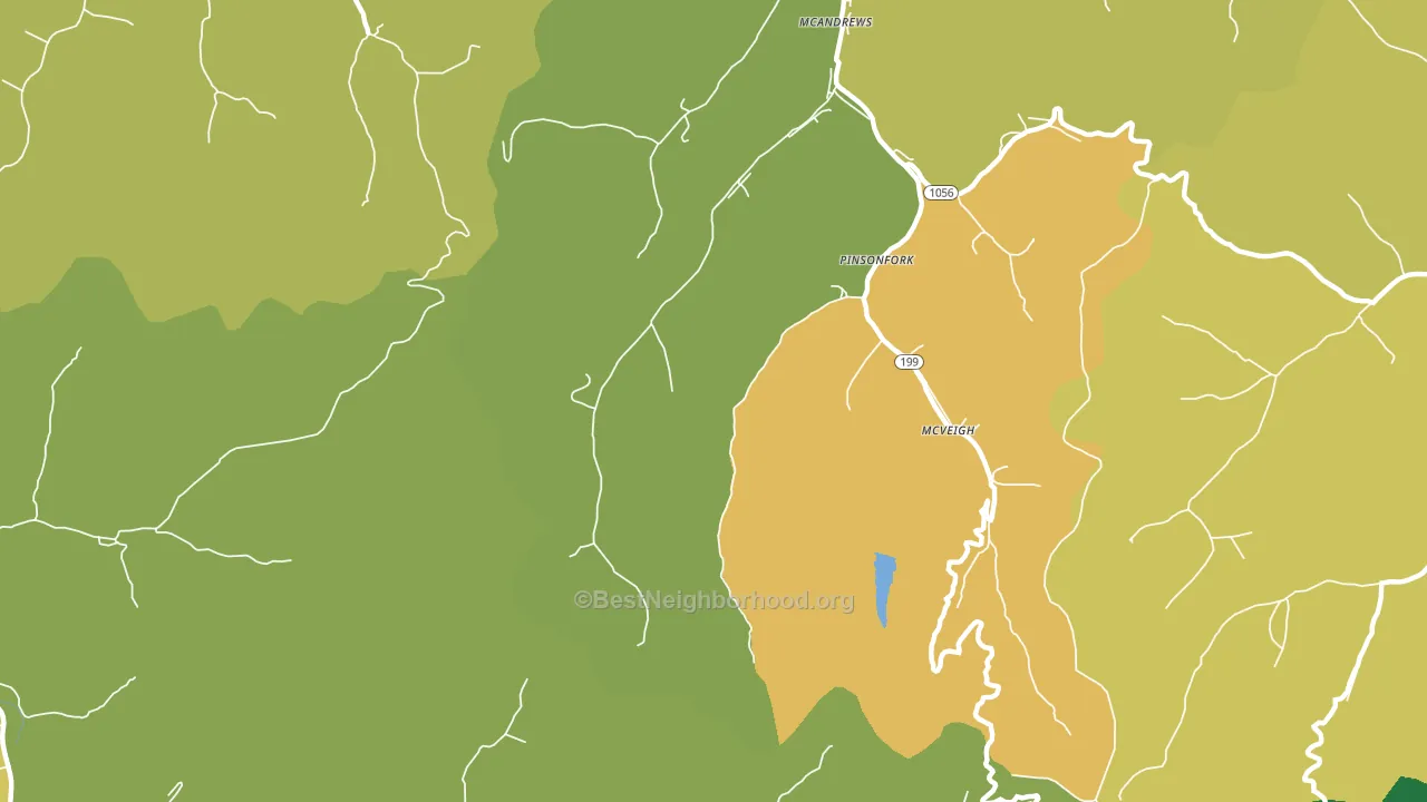 Mc Andrews, KY block-group voter-turnout map