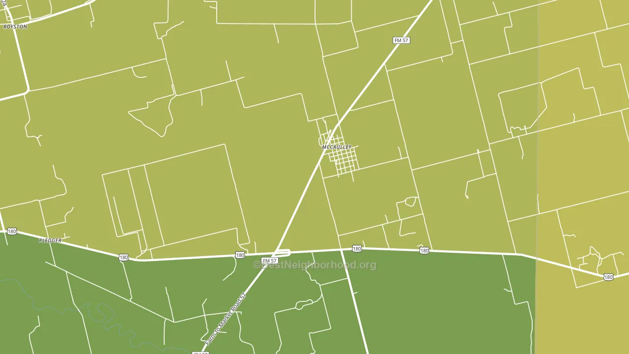 Mc Caulley, TX block-group voter-turnout map