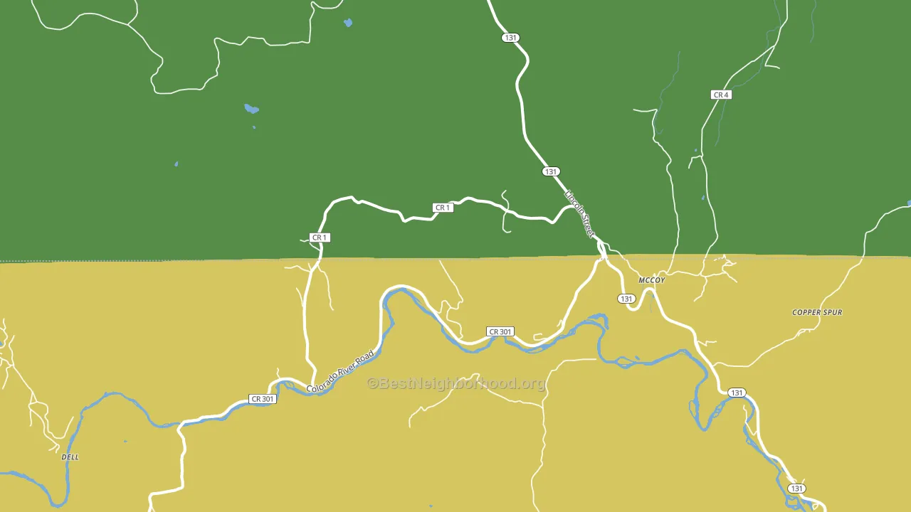 Mc Coy, CO block-group voter-turnout map