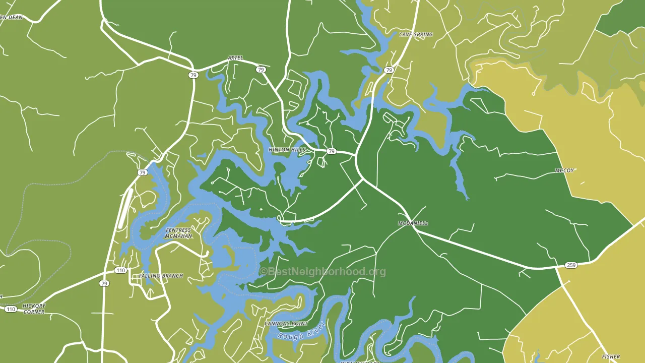 Mc Daniels, KY block-group voter-turnout map
