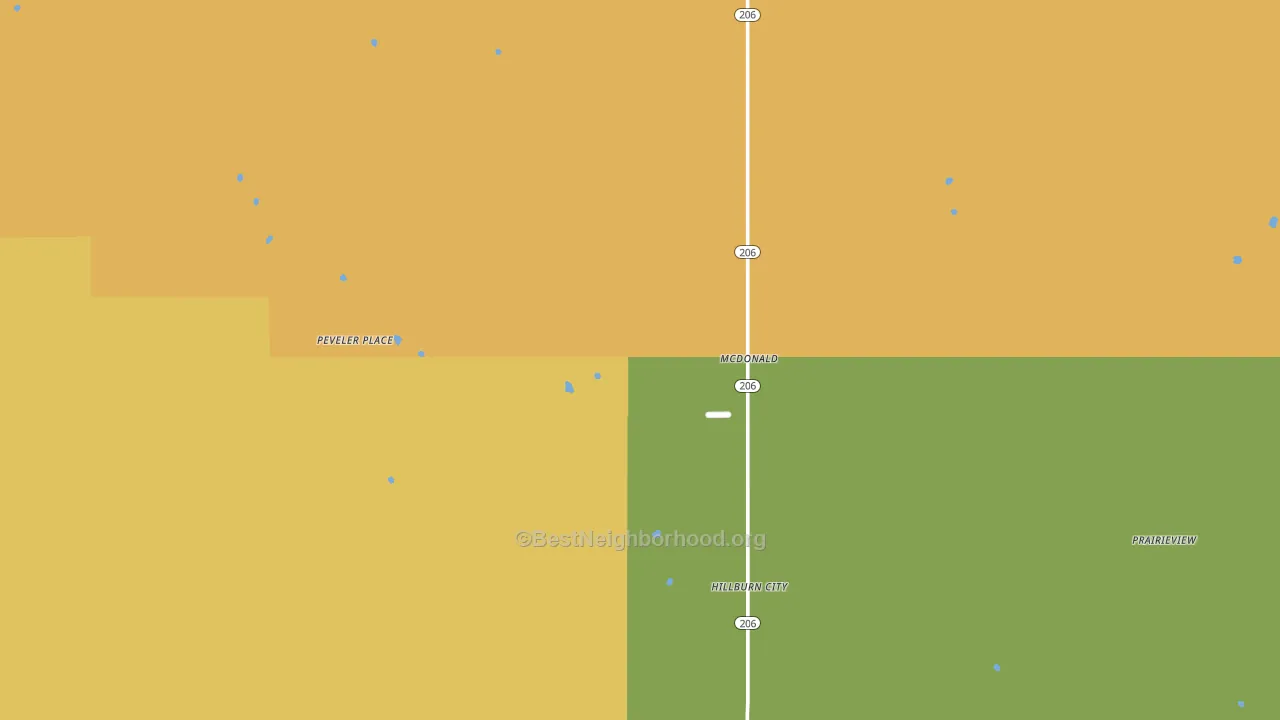 Mc Donald, NM block-group voter-turnout map