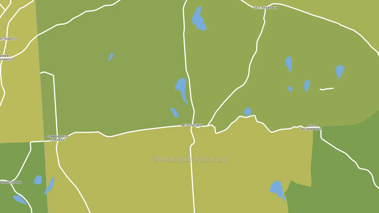 Mc Donough, NY block-group voter-turnout map