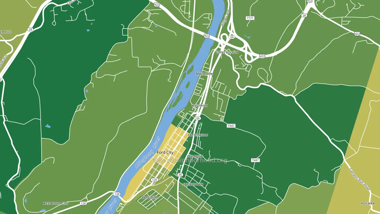 Mc Grann, PA block-group voter-turnout map