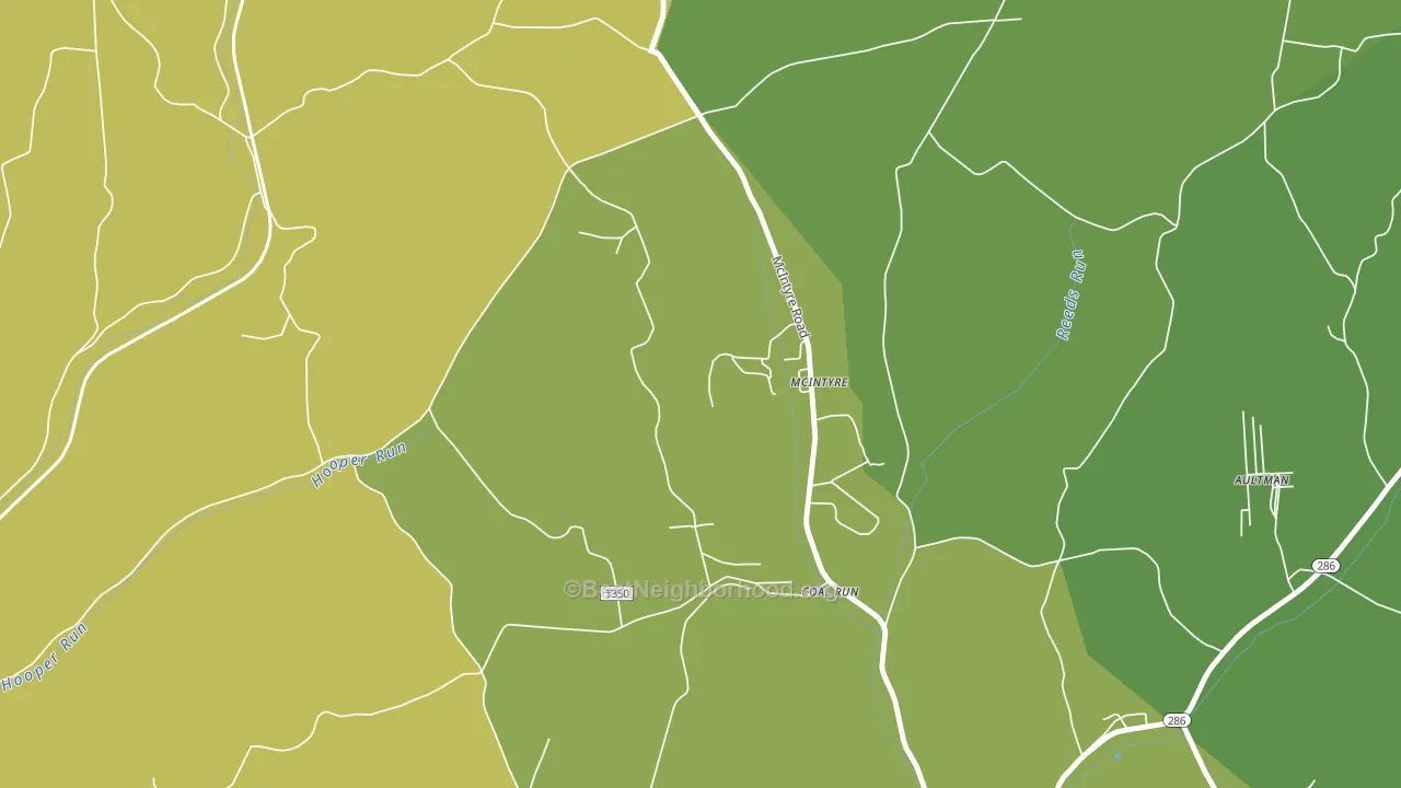 Mc Intyre, PA block-group voter-turnout map