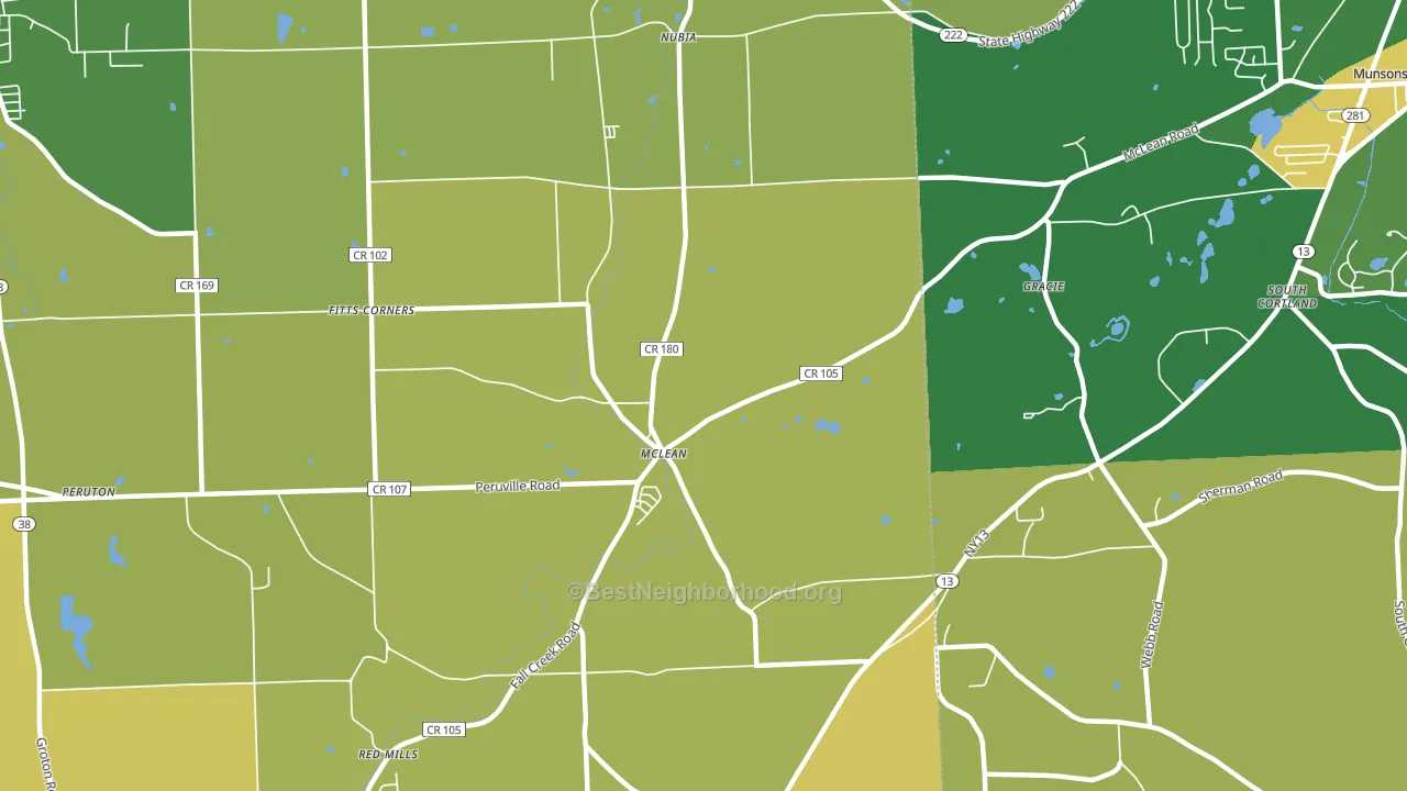 Mc Lean, NY block-group voter-turnout map