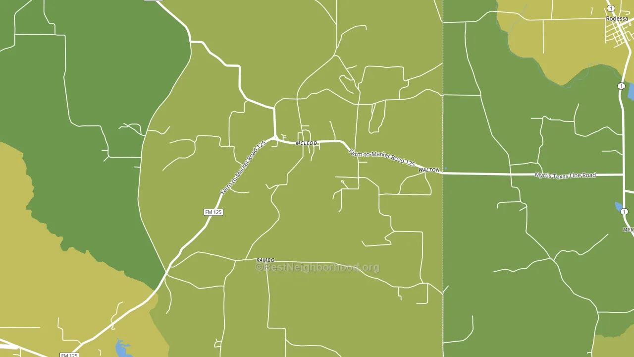 Mc Leod, TX block-group voter-turnout map