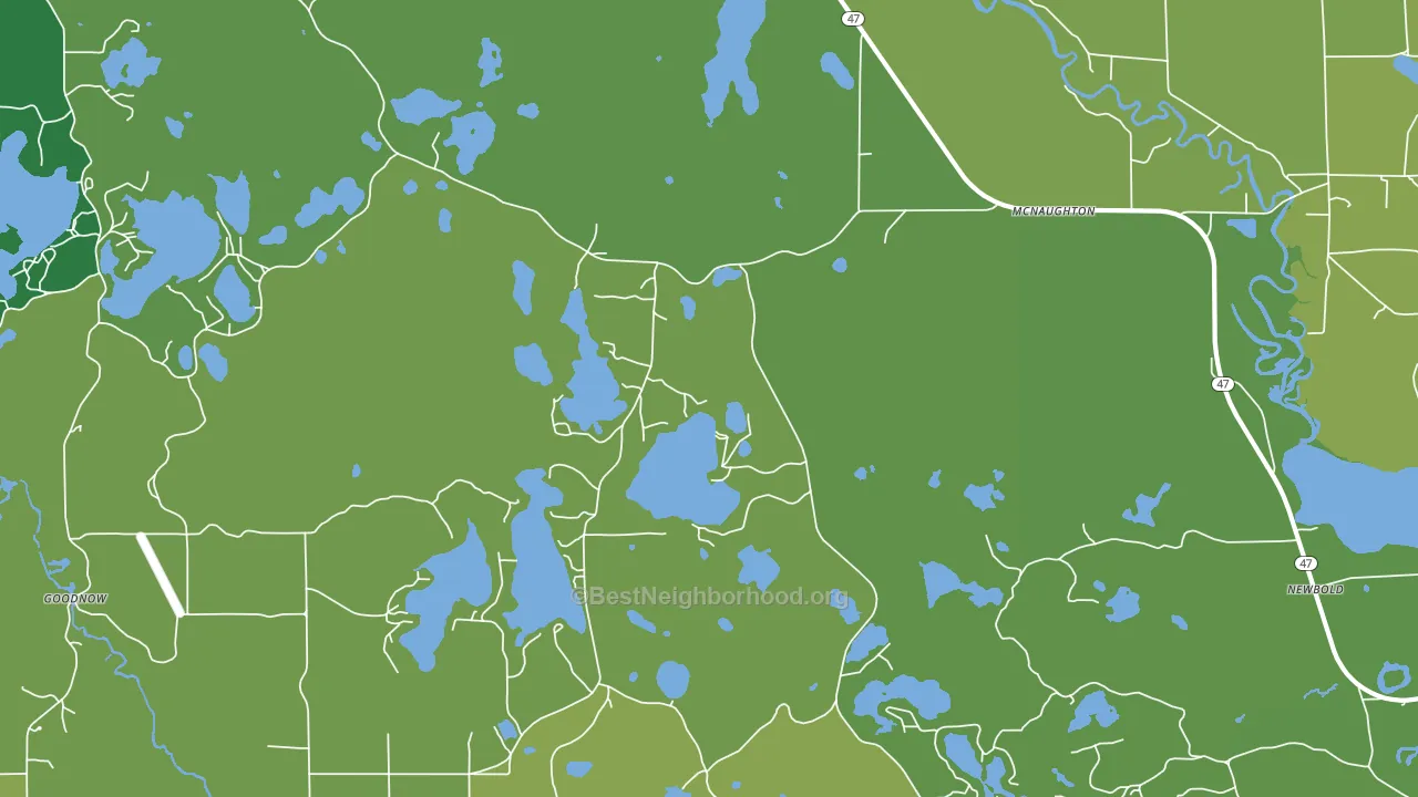 Mc Naughton, WI block-group voter-turnout map