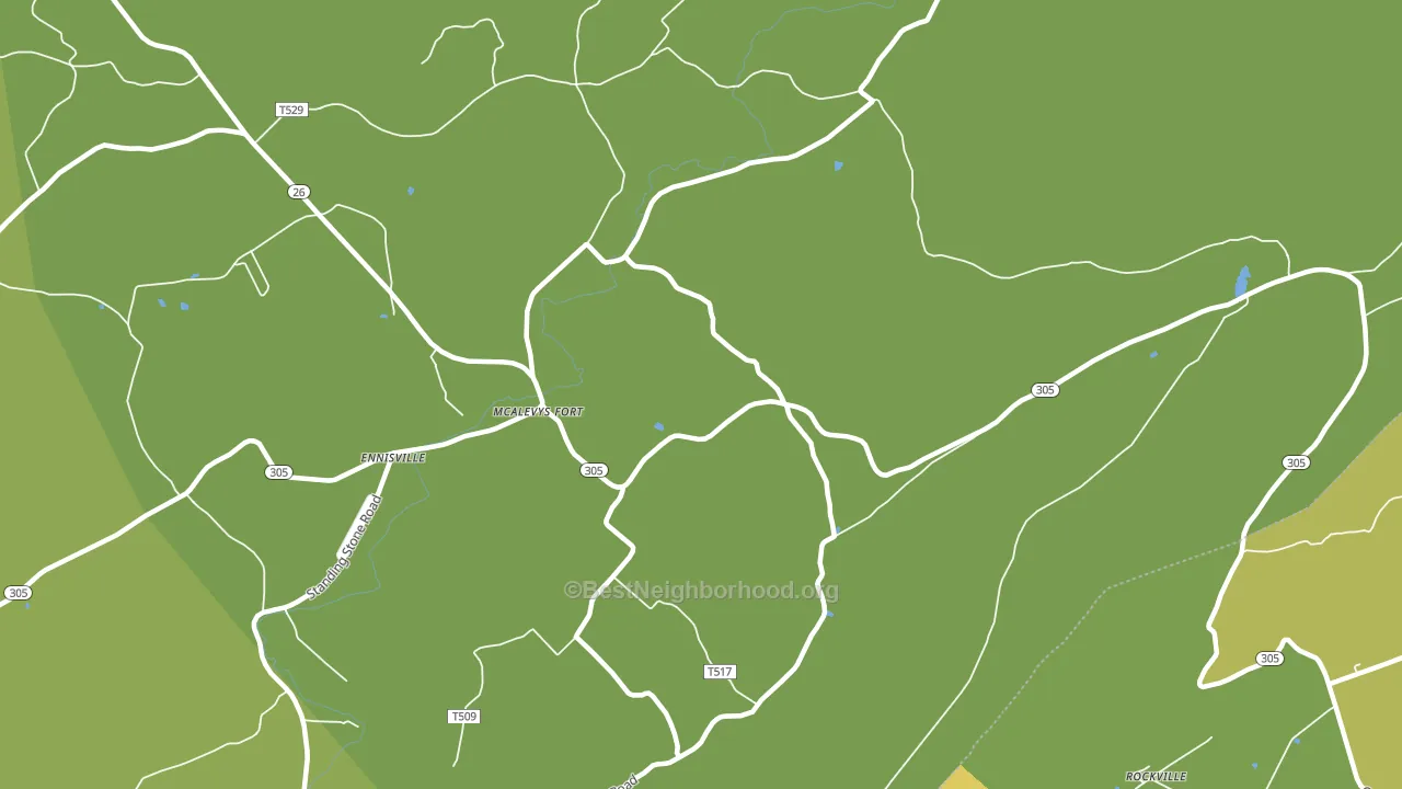 McAlevys Fort, PA block-group voter-turnout map