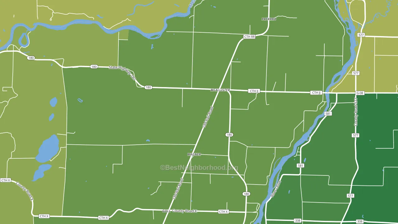 McAllister, WI block-group voter-turnout map