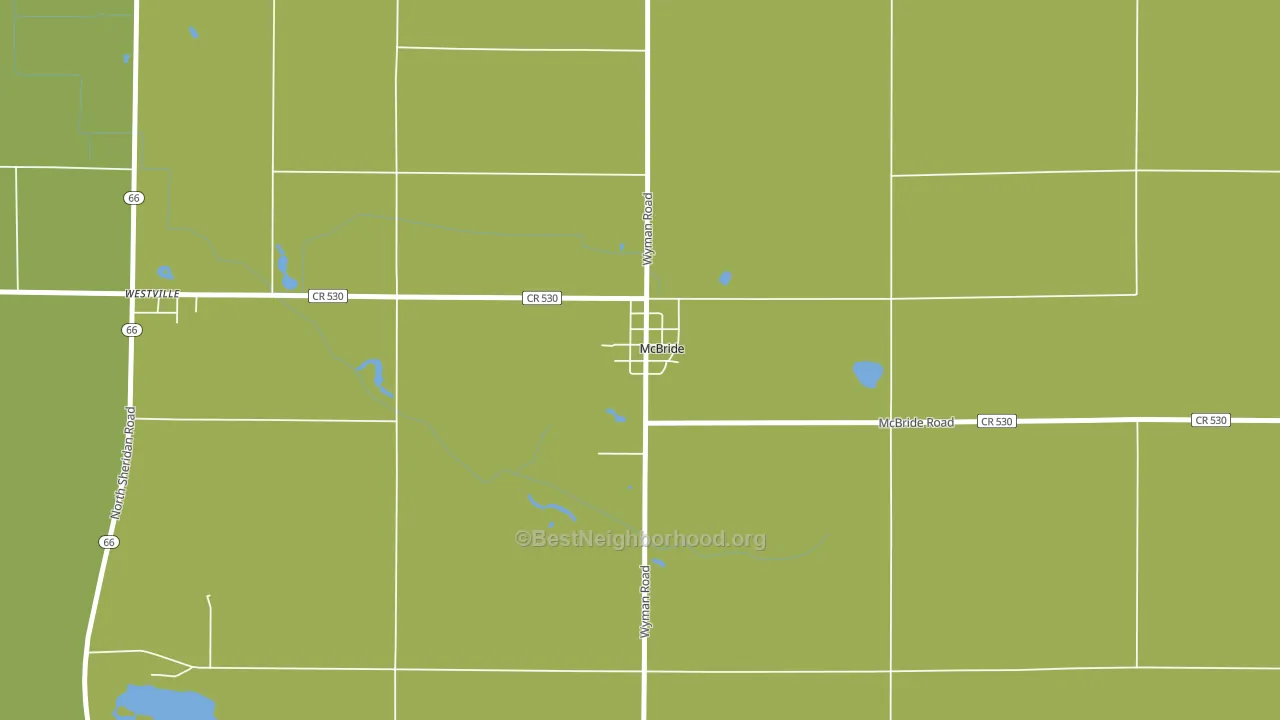 McBride, MI block-group voter-turnout map