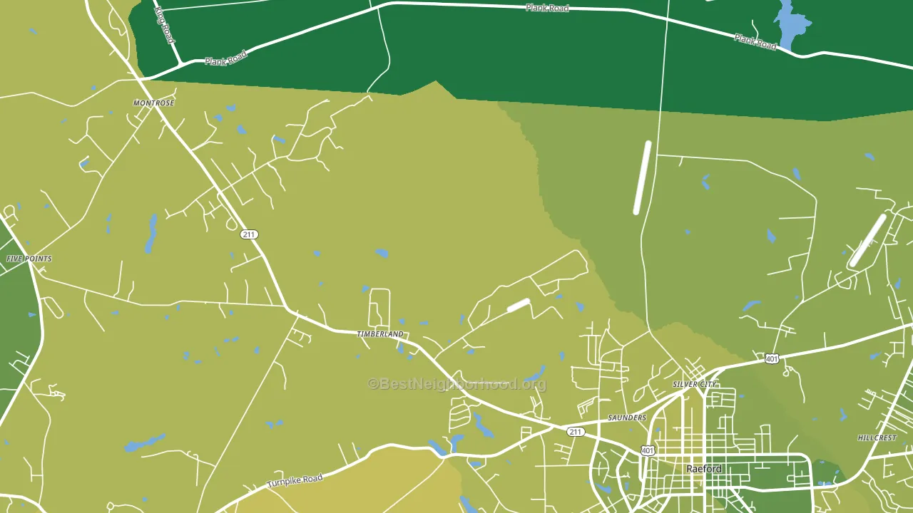 Mccain, NC block-group voter-turnout map