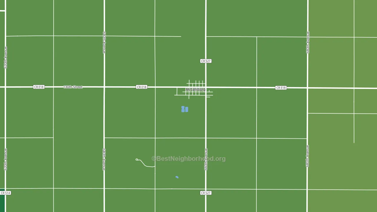 McCallsburg, IA block-group voter-turnout map