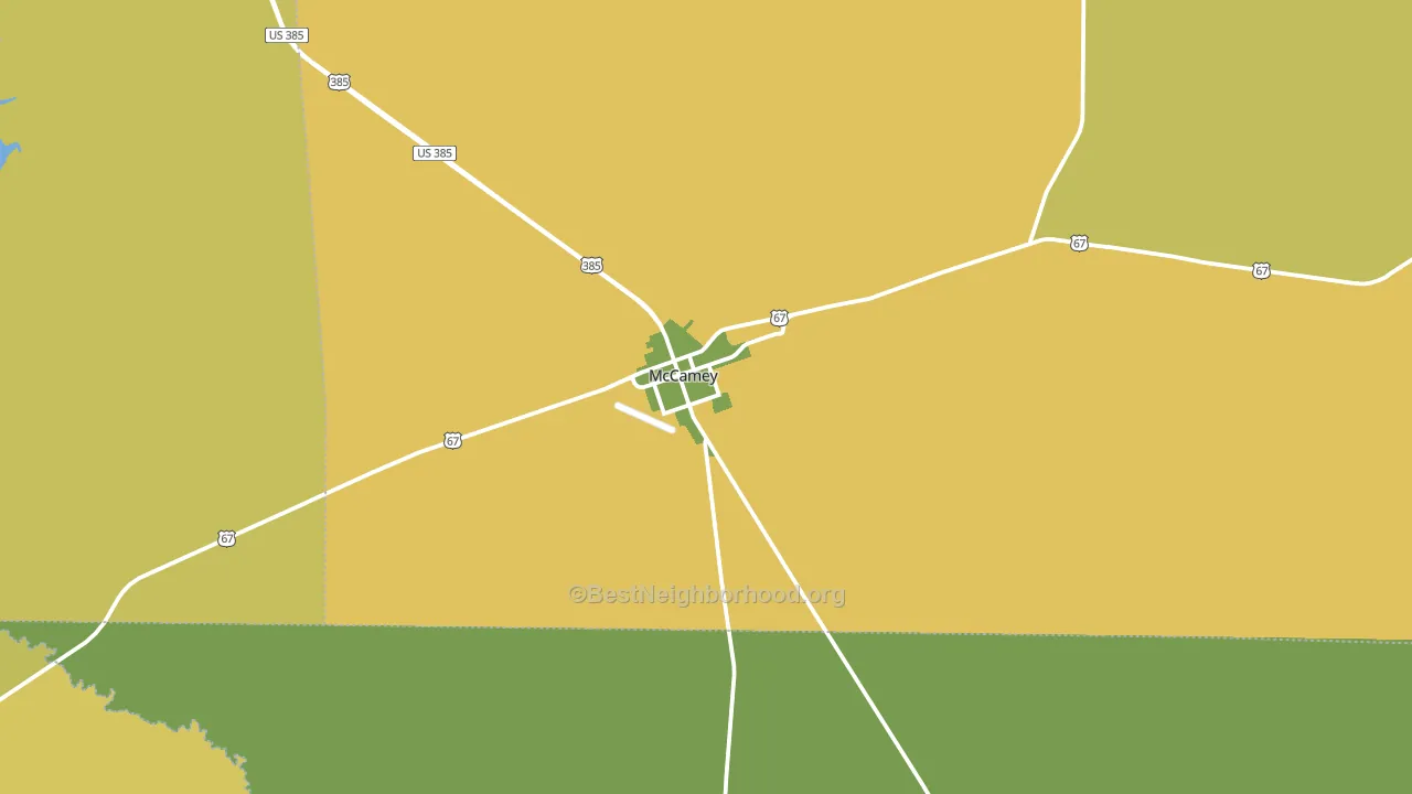 McCamey, TX block-group voter-turnout map