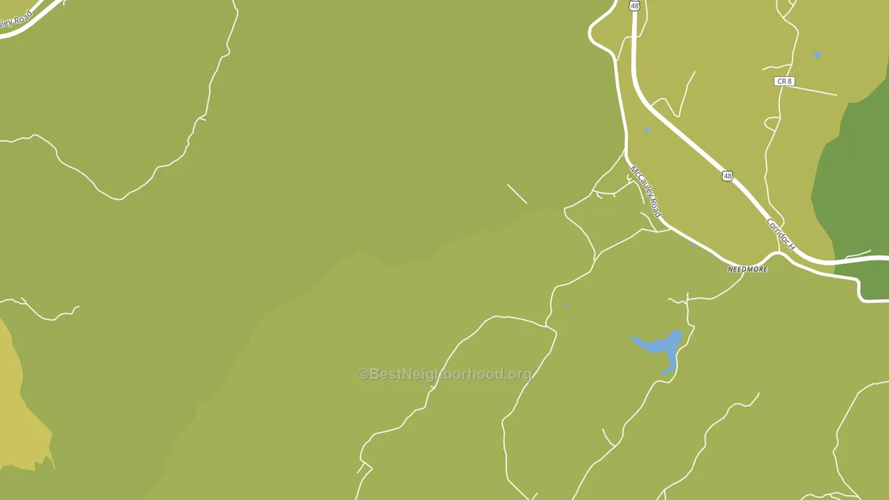 McCauley, WV block-group voter-turnout map