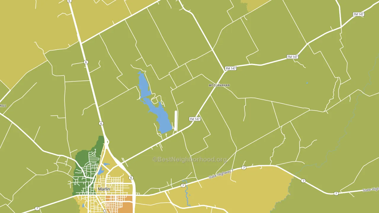 McClanahan, TX block-group voter-turnout map
