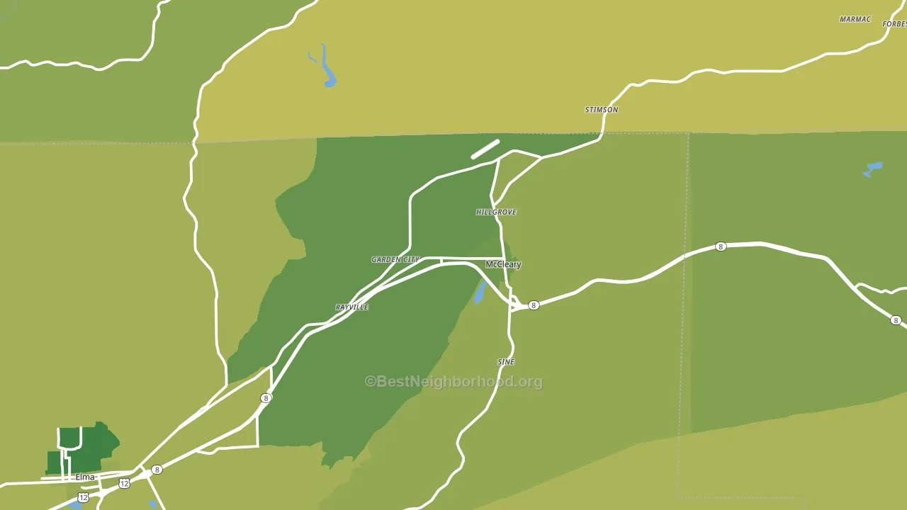 Mccleary, WA block-group voter-turnout map