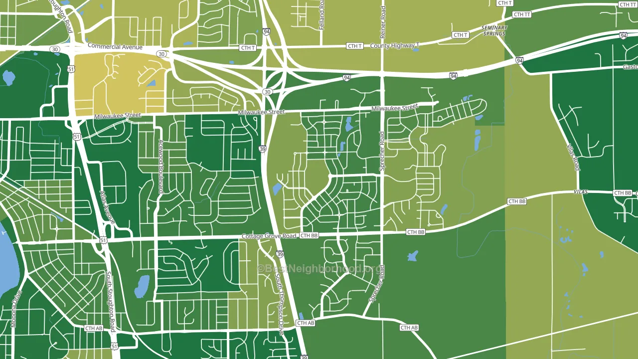McClellan Park, Madison, WI block-group voter-turnout map