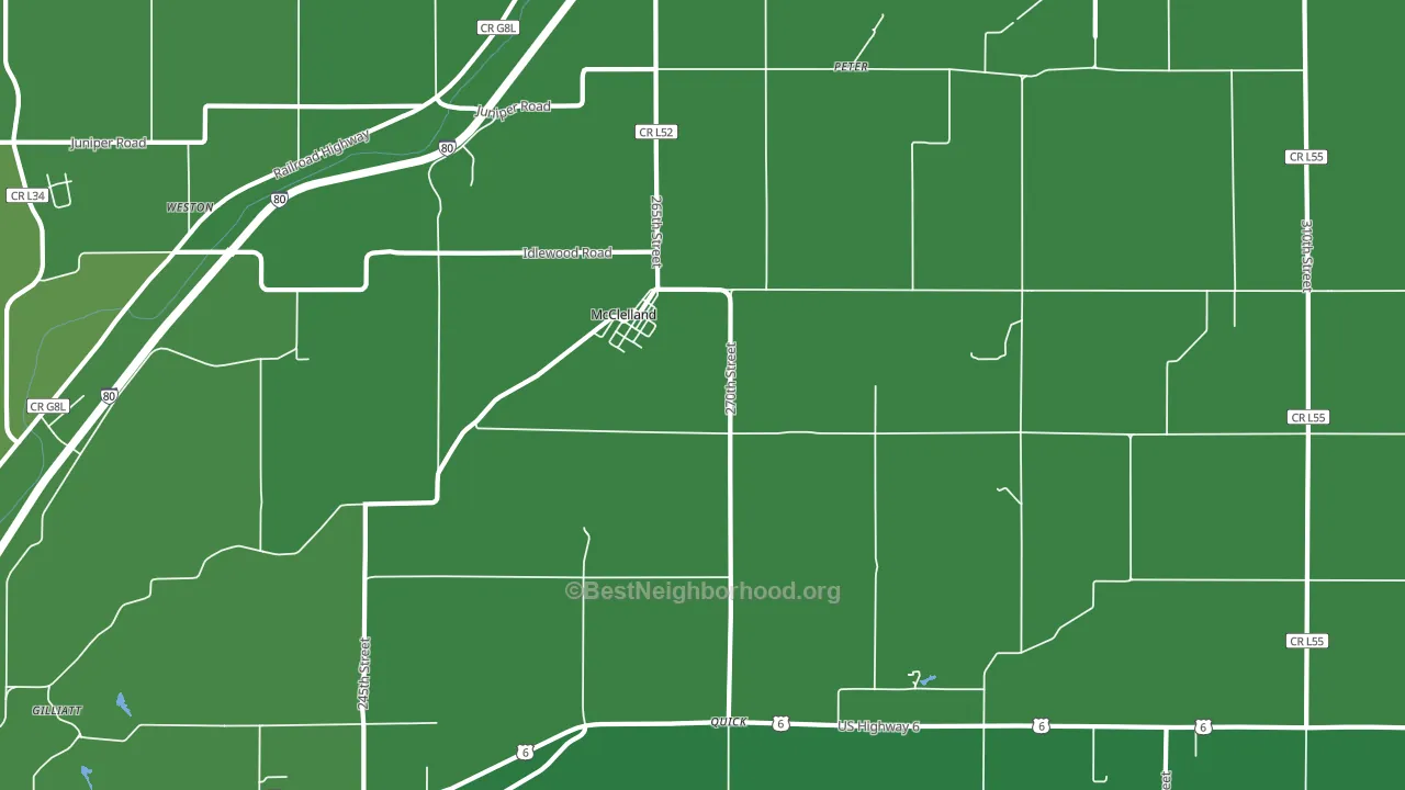 McClelland, IA block-group voter-turnout map
