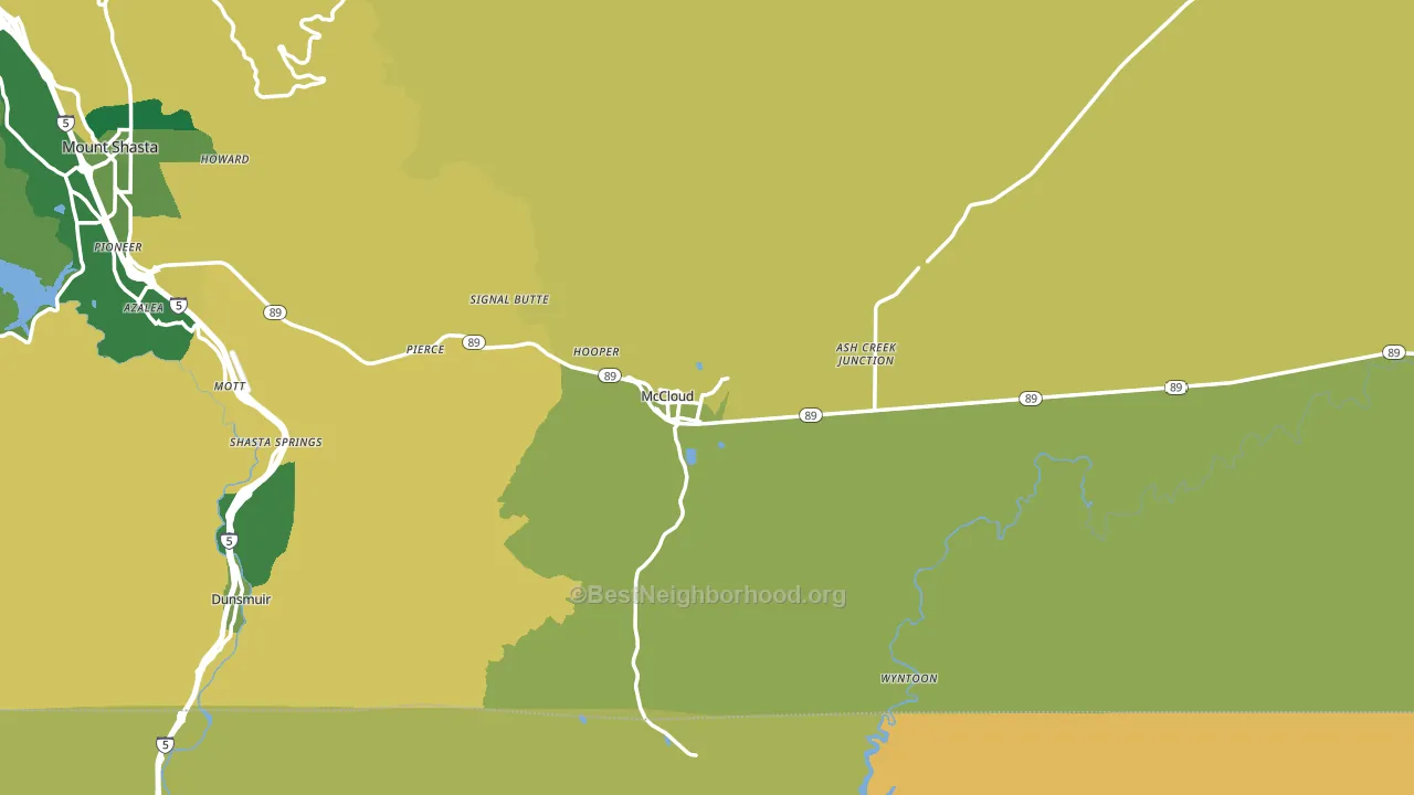 Mccloud, CA block-group voter-turnout map