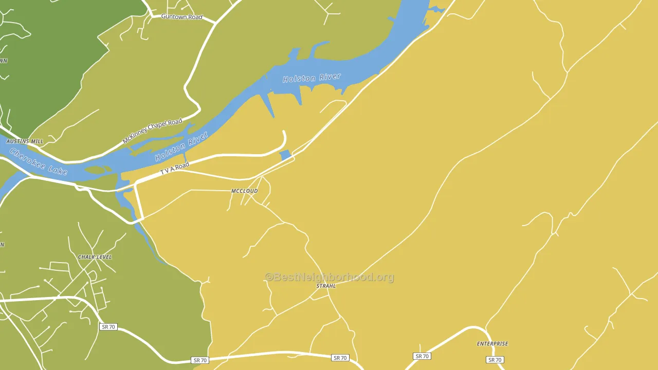 McCloud, TN block-group voter-turnout map