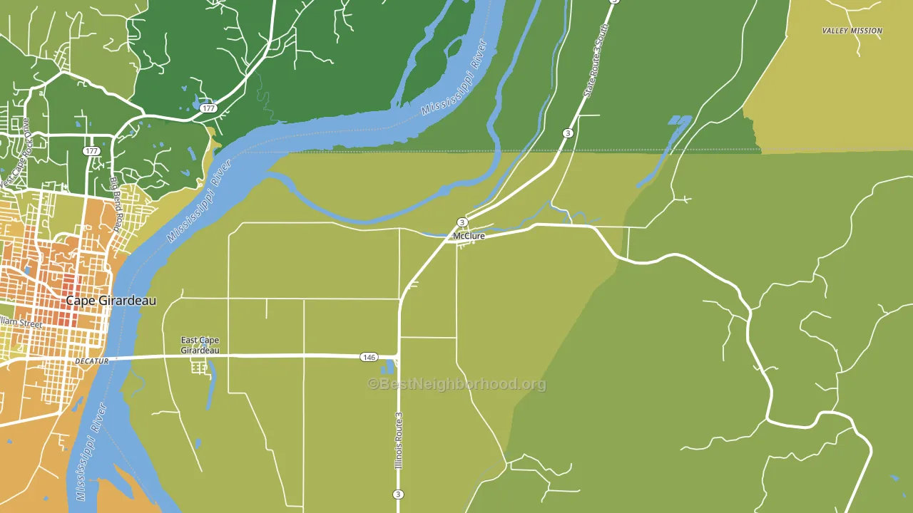 McClure, IL block-group voter-turnout map
