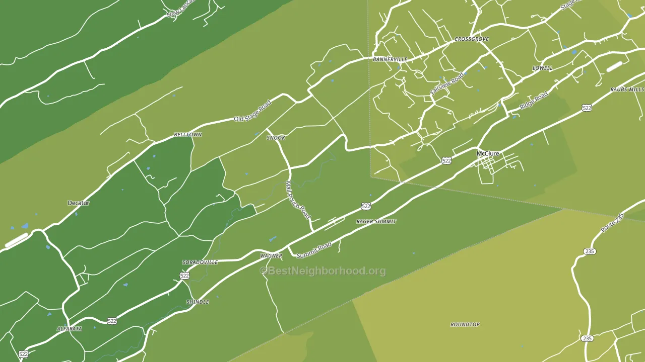 McClure, PA block-group voter-turnout map
