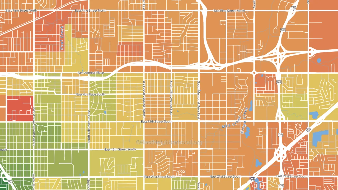 McClure Park, Tulsa, OK block-group voter-turnout map