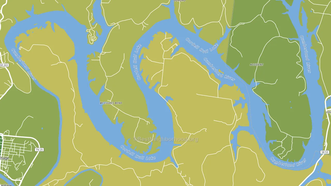 McClures Bend, TN block-group voter-turnout map