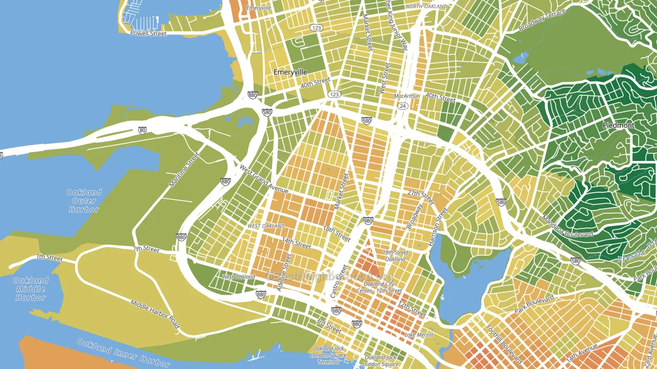 McClymonds, Oakland, CA block-group voter-turnout map