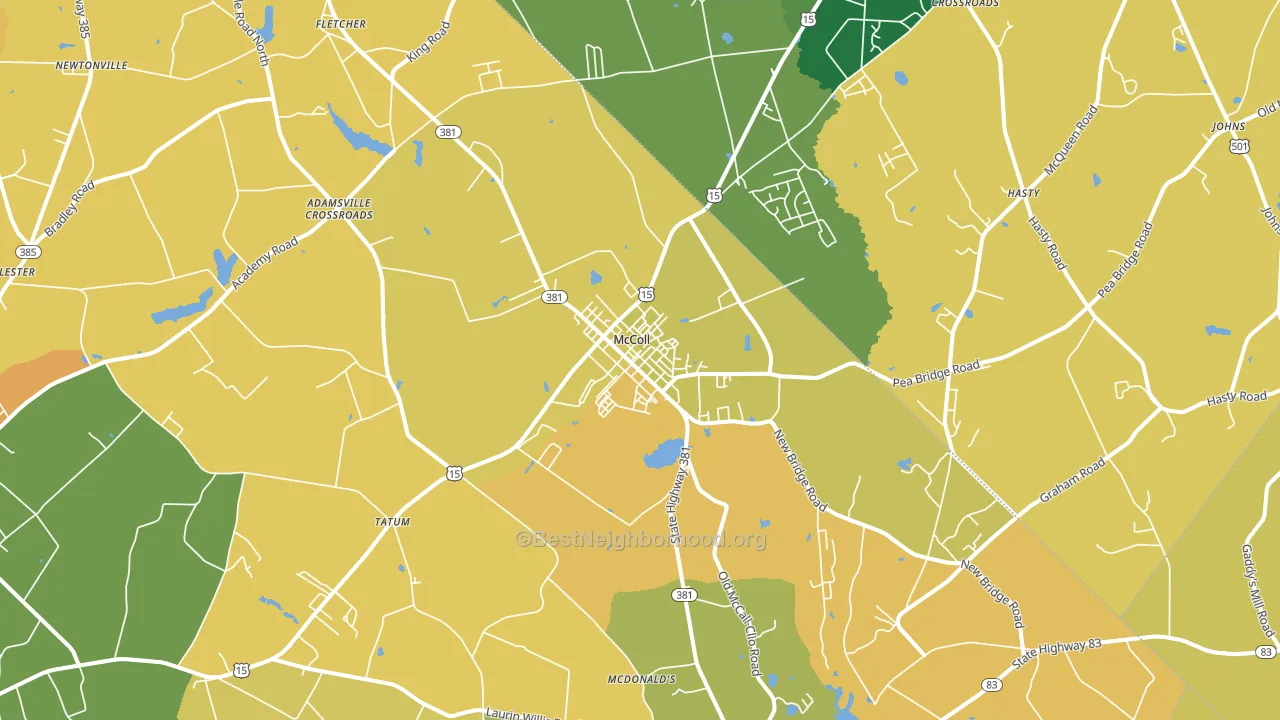 McColl, SC block-group voter-turnout map