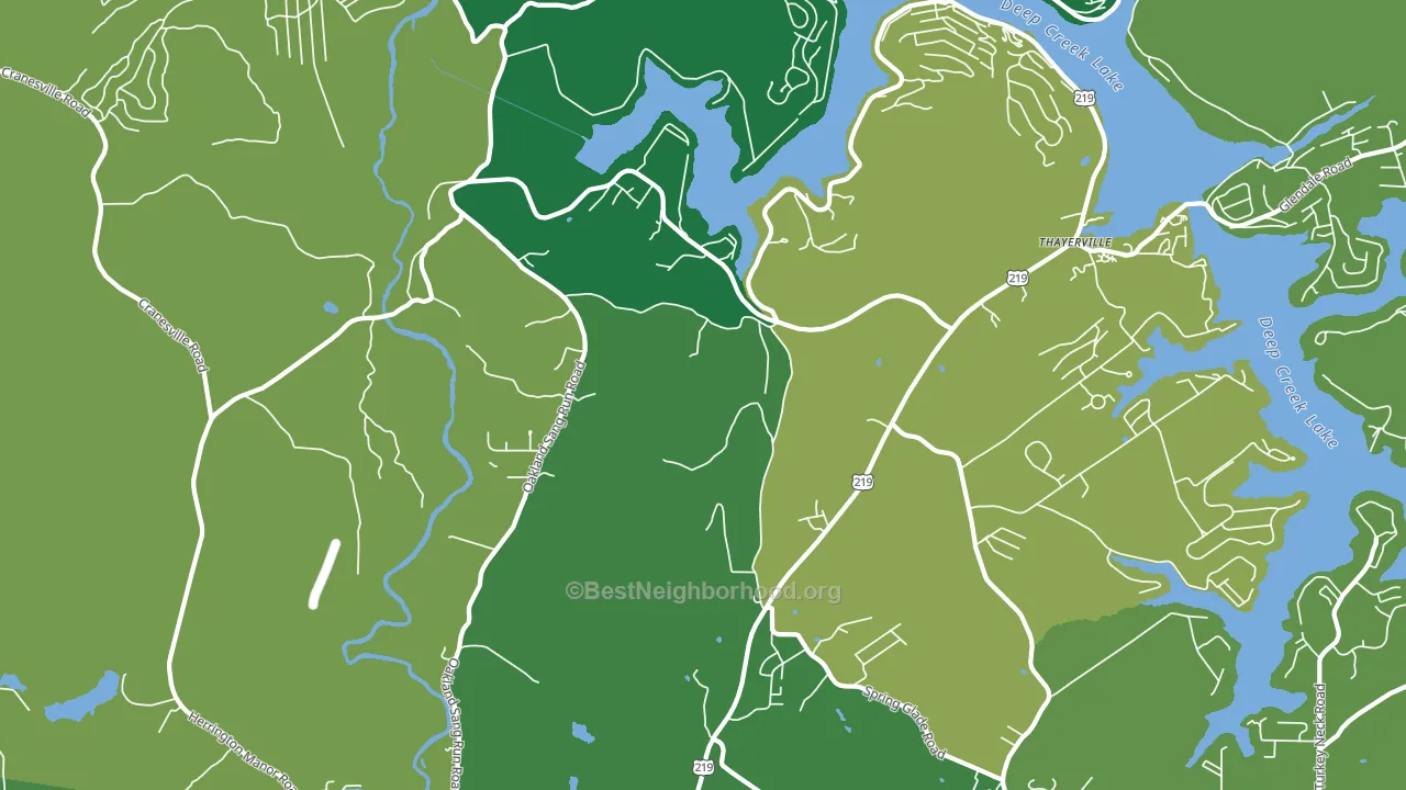 McComas Beach, MD block-group voter-turnout map