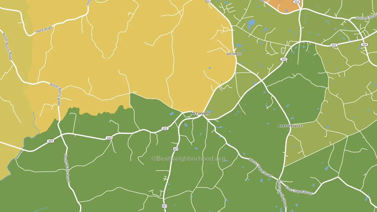 McConnells, SC block-group voter-turnout map