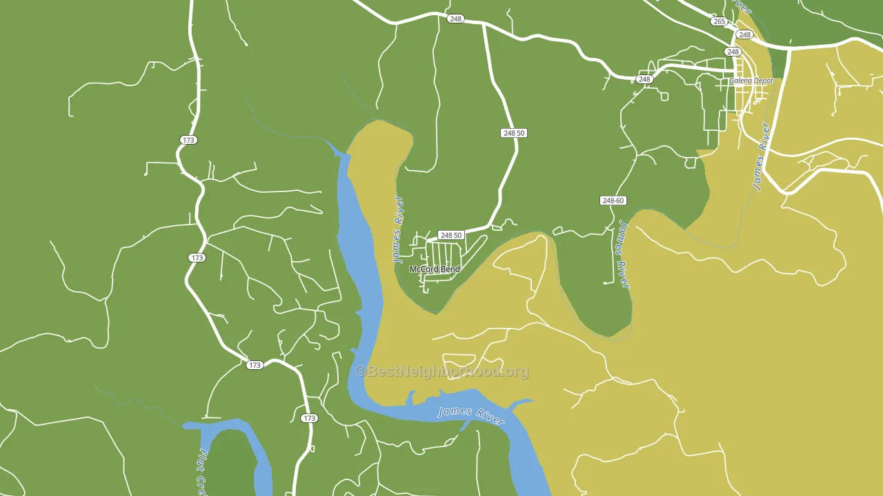 McCord Bend, MO block-group voter-turnout map