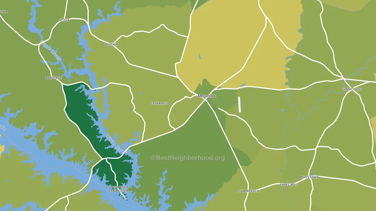 McCormick, SC block-group voter-turnout map