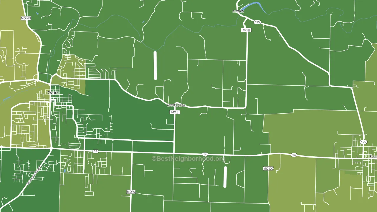 McCracken, MO block-group voter-turnout map