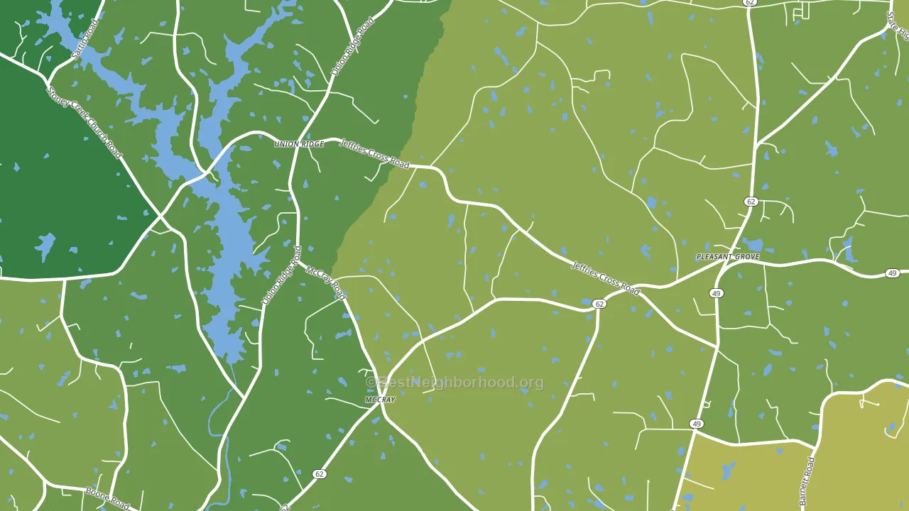 McCray, NC block-group voter-turnout map