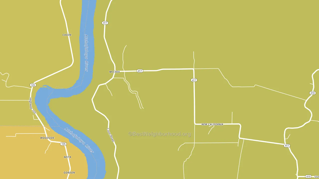 McCrea, LA block-group voter-turnout map