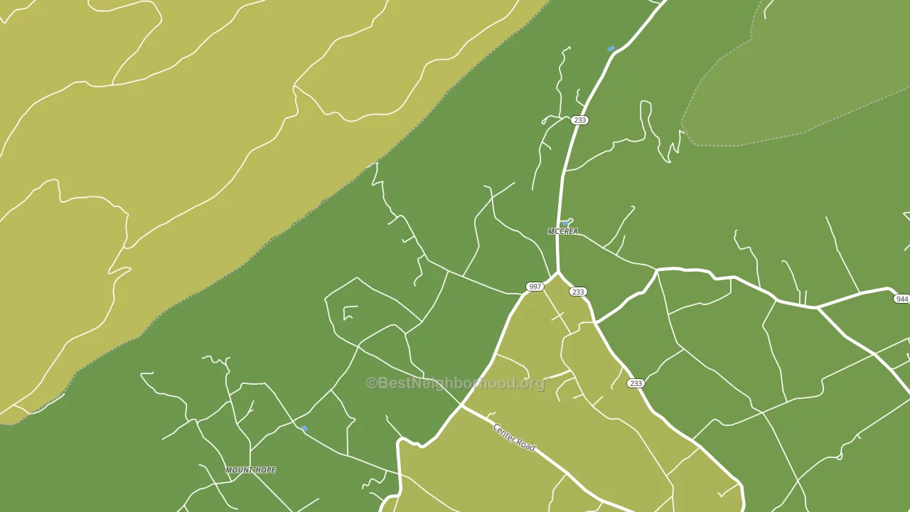 McCrea, PA block-group voter-turnout map