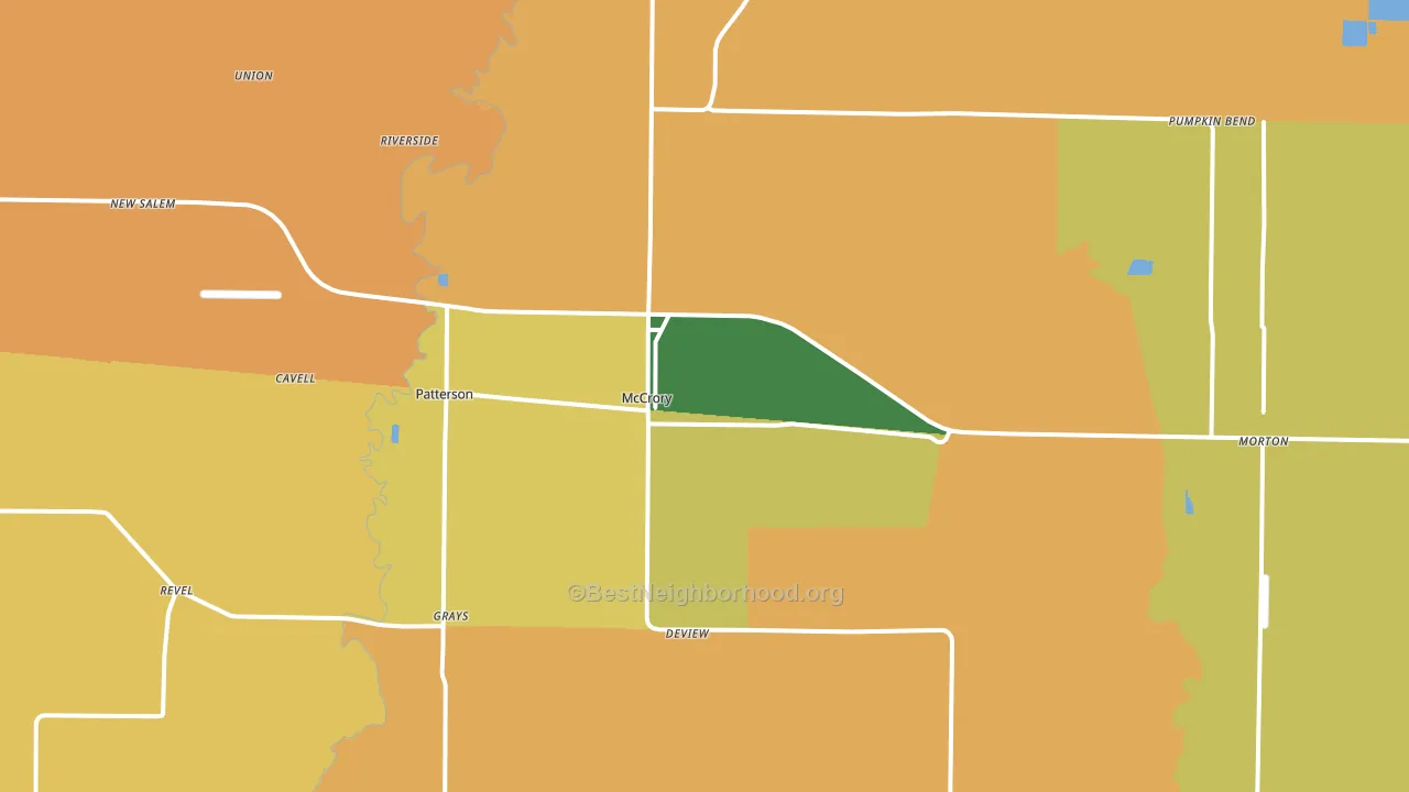 McCrory, AR block-group voter-turnout map